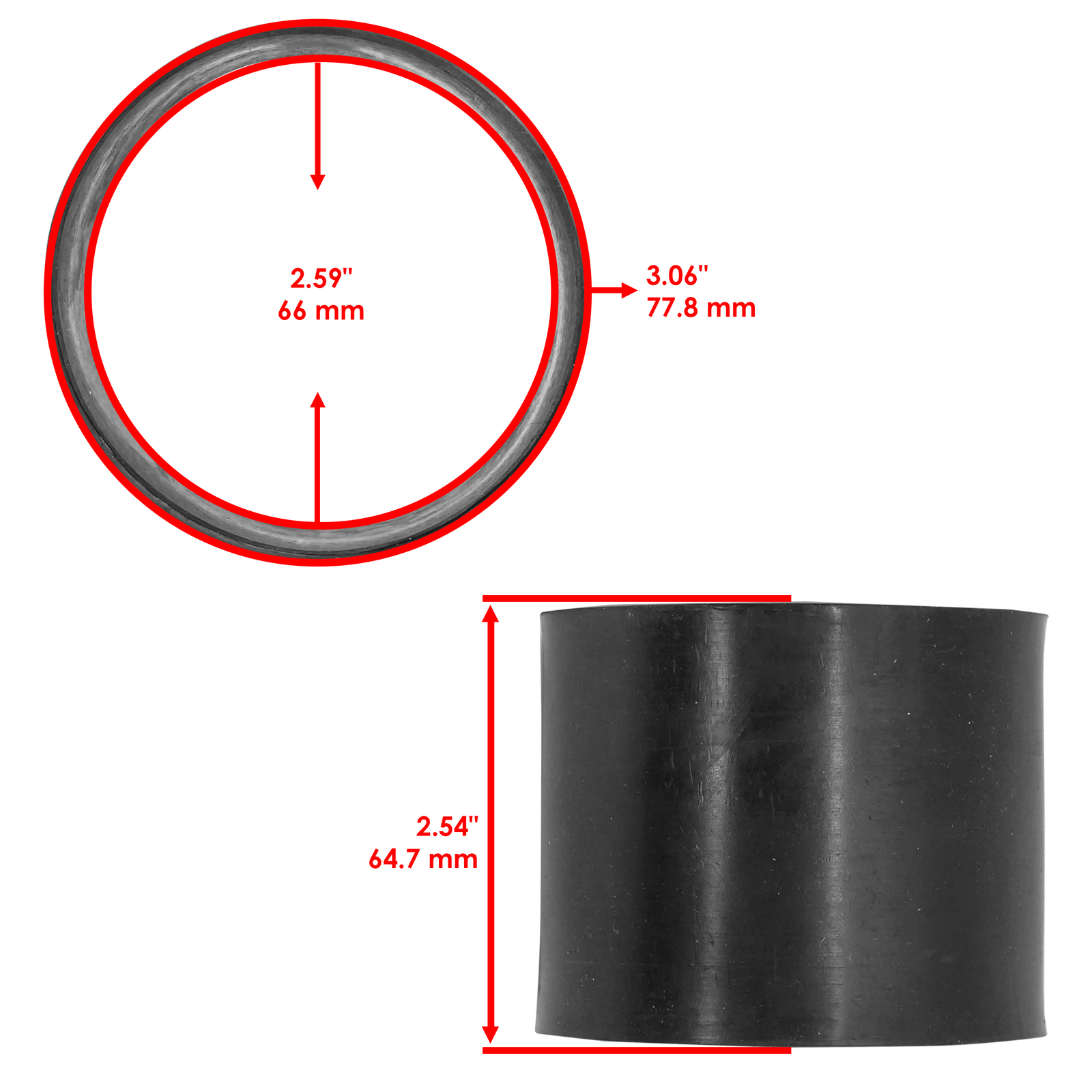 2 Air Inlet Flexible Adaptor Rubber For Can-Am Bombardier 707000154