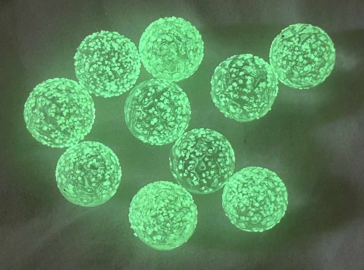 (10 Pack) "Glow-Ball" 16mm (5/8") Player Marbles Glow in the Dark! Crafts Decor