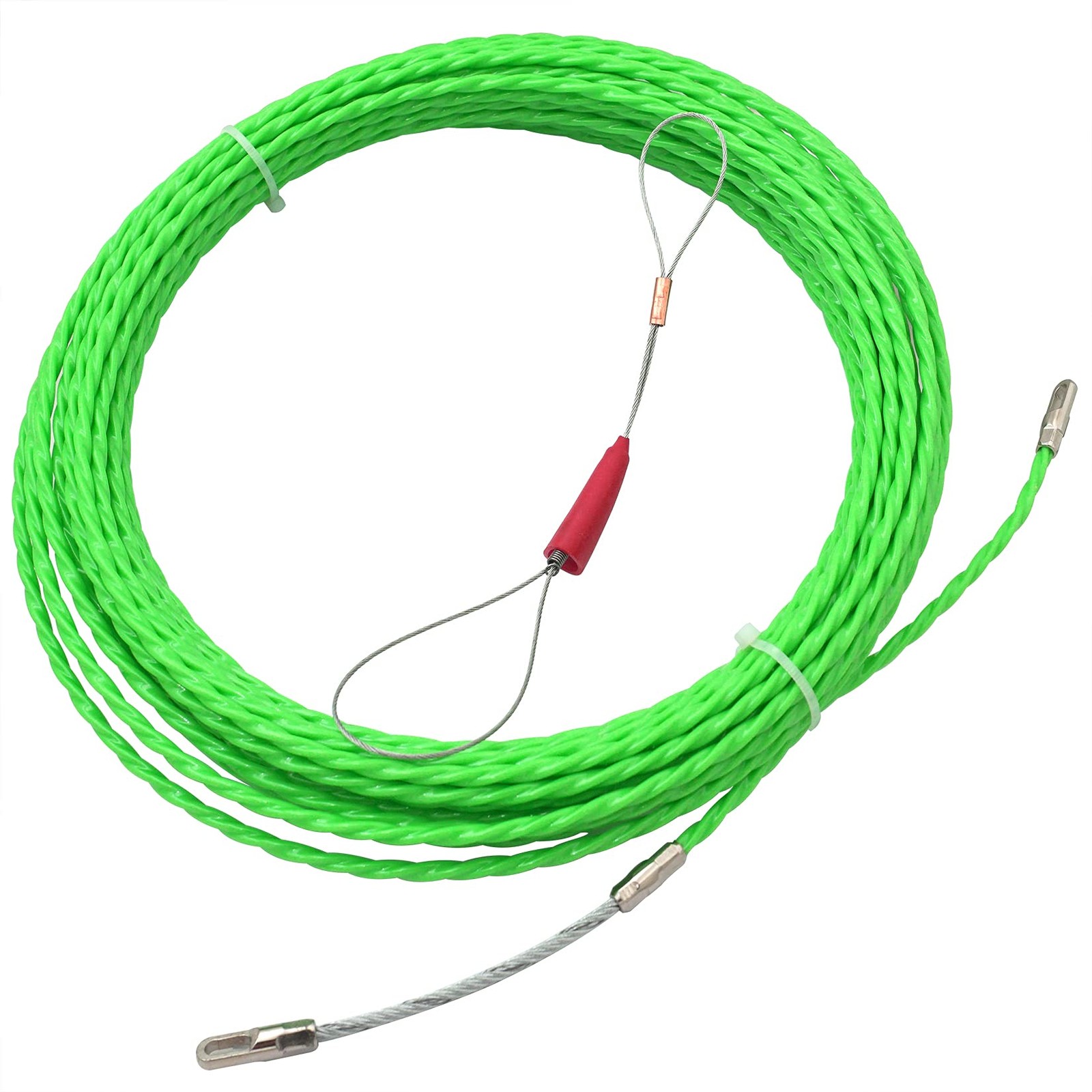 Akuoly Fish Tape 49FT Wire Fishing Tools Cable Pulling 4.5mm Green