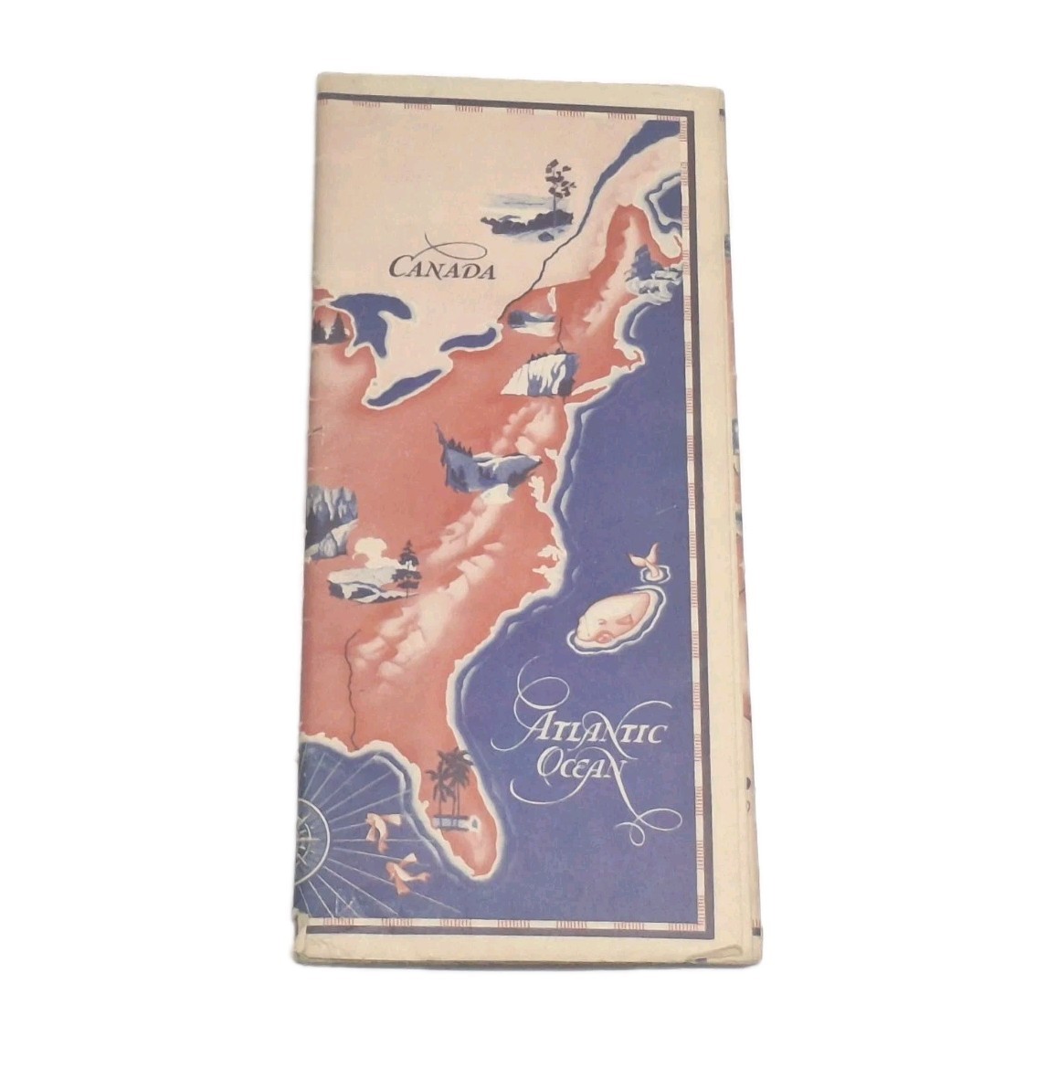 1933 Conoco Travel Bureau Road Map of Illinois Gas Chicago Oil Worlds Fair