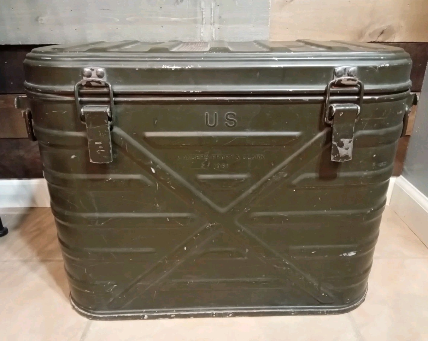 Vintage US Military Insulated Storage Box 1961 Landers Frary Clark Metal Storage