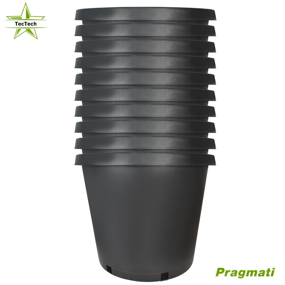 10 Pack 15 Gallon Black Injection Molding Flower Pots Garden Plant Nursery Pots