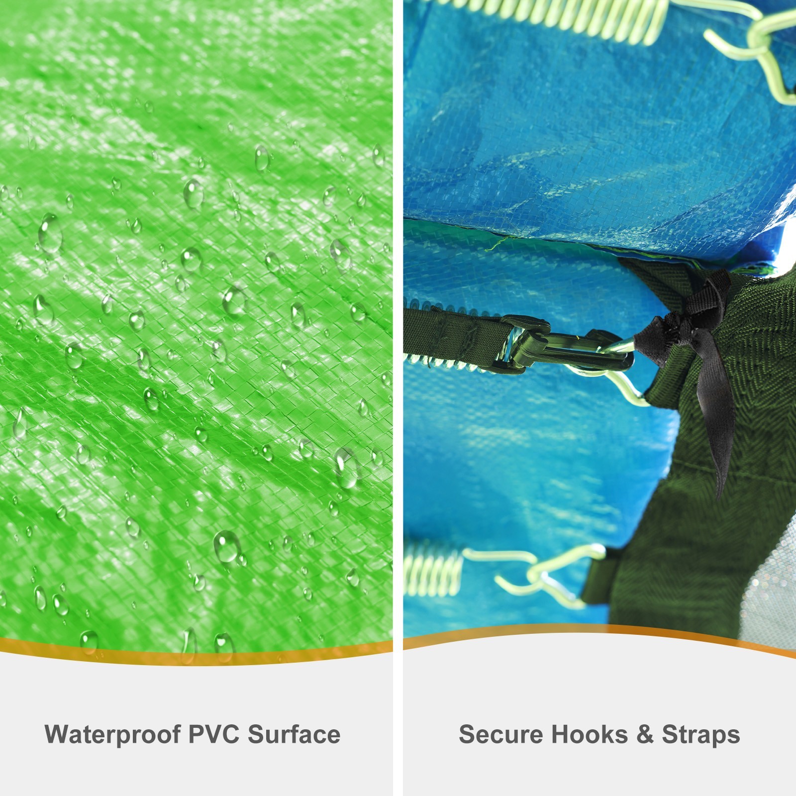 10/ 12/14/15FT Trampoline Safety Pad Replacement Universal Waterproof - Green