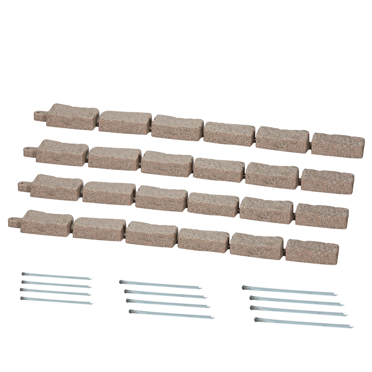 Faux Stone Landscape Edging 46.2 x 2.2 in Garden Lawn Edging Border