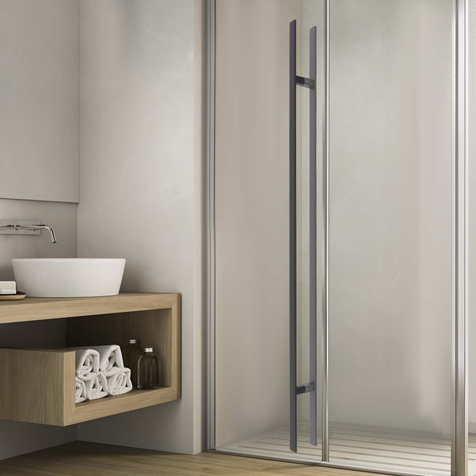 Dual Sided Push Pull Door Handle H-Shaped Stainless Handle Sliding Door Handle