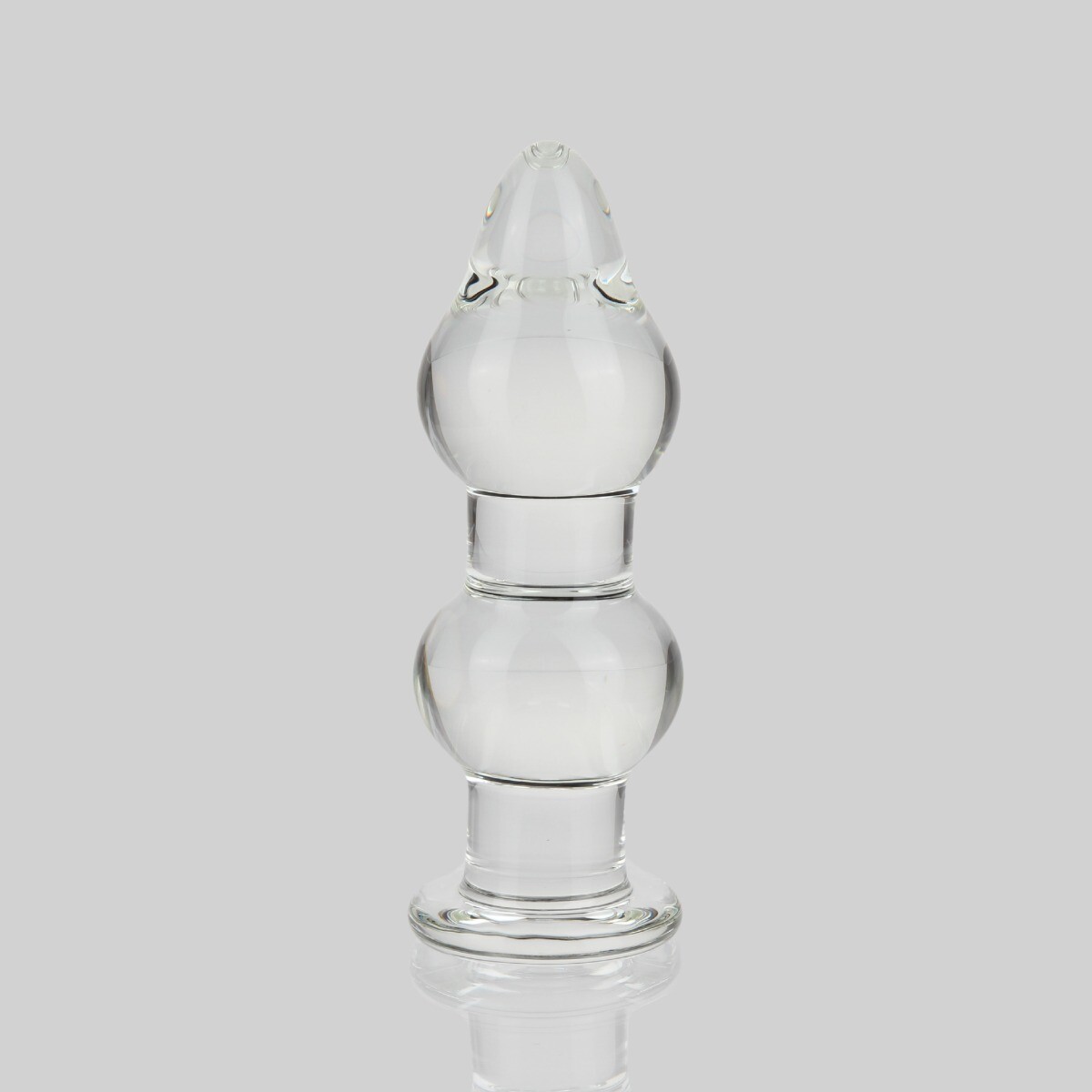 Glass Double Beaded Anal Butt Plug Dildo Beads Anal Stretching Training Sex Toys