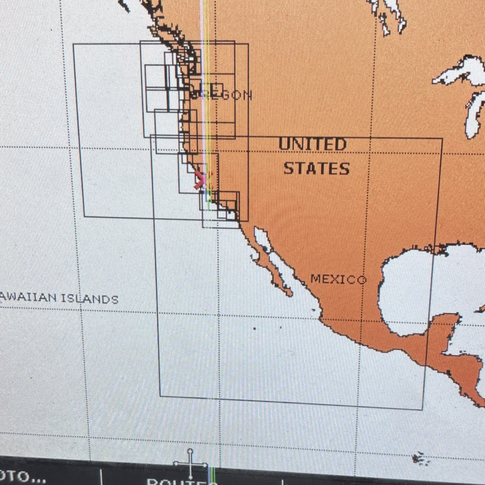 Navionics Raymarine Card Western US coast to Hawaii