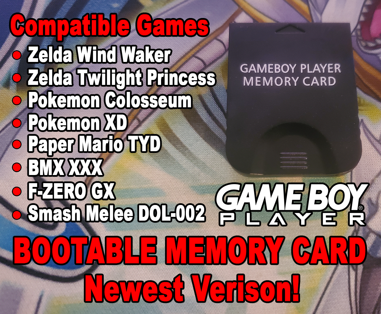 GameBoy Player GameCube Memory Card Bootable Disc Replacement