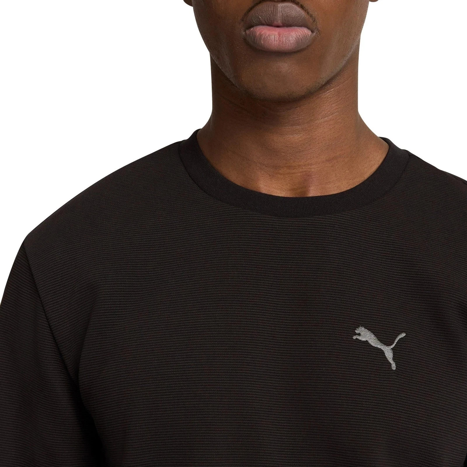 Puma Men's Textured Crew Neck Sweatshirt, Black/M,L,XL New with Tags