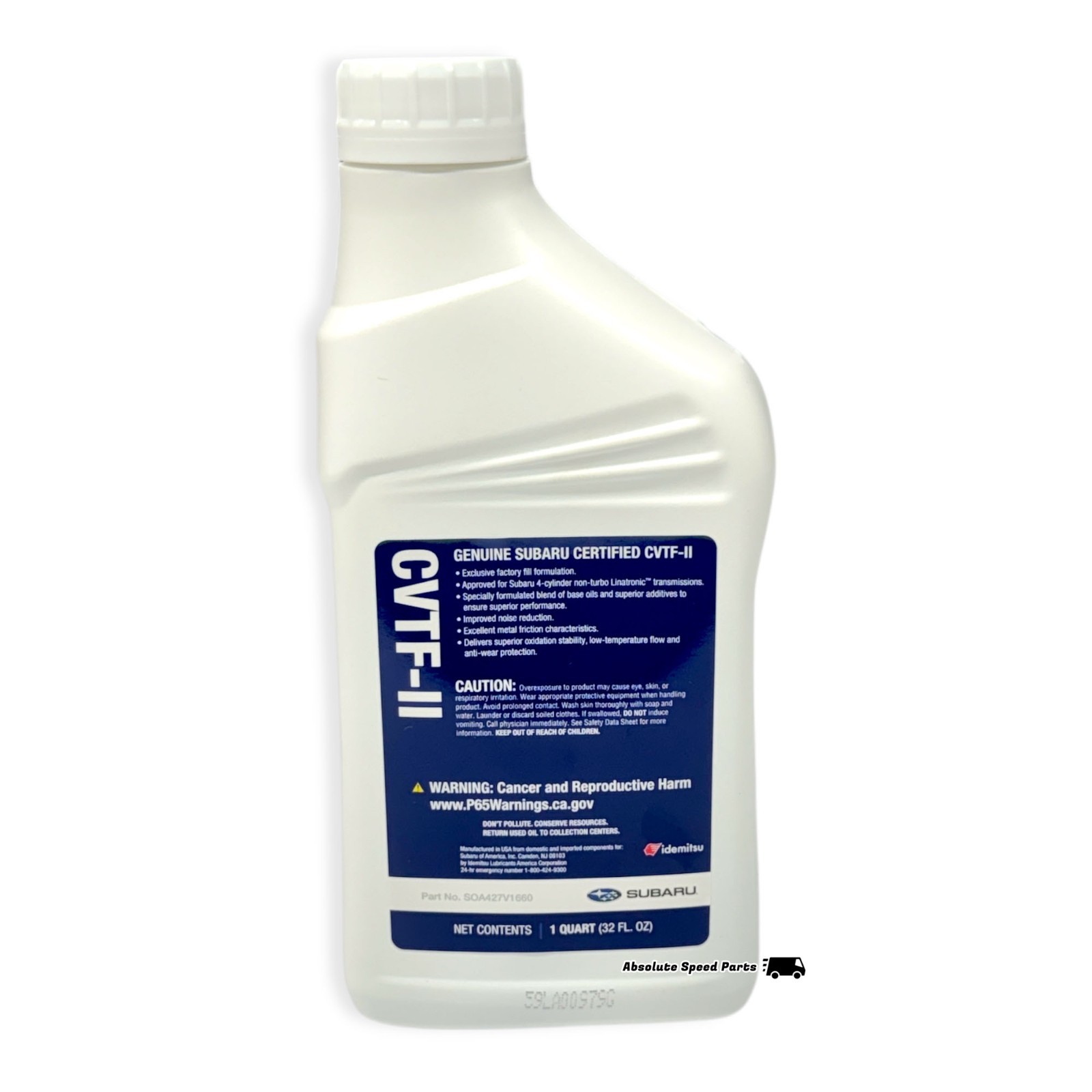 Genuine OEM Subaru CVTF-II CVT Transmission Fluid - 6 Quarts - SOA427V1660