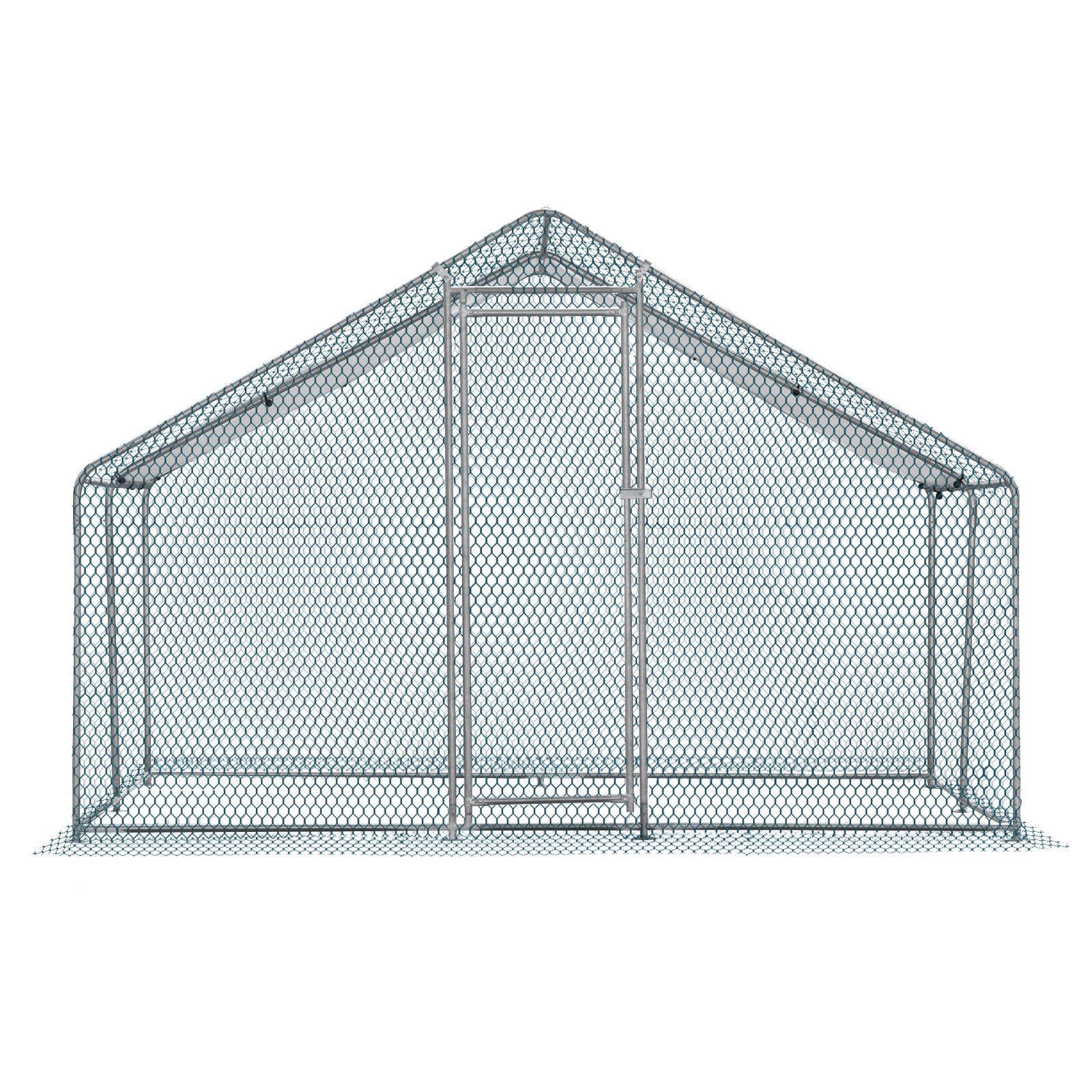 Large 10x10FT Metal Chicken Run Pen Walk-in Cage Poultry Coop Duck Rabbit House