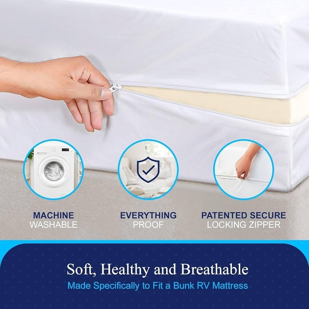 Zippered Mattress Encasement Bed Bug Proof Waterproof Mattress Cover Protector