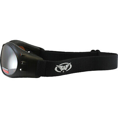 Eliminator Padded Motorcycle Goggles with Driving Mirror Lenses Free Microbag