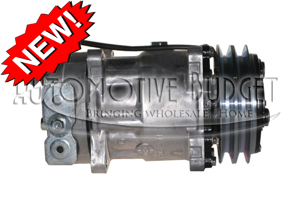 A/C Compressor w/Clutch for Sanden 4041, 4426, 4696 Kenworth & Peterbilt Trucks
