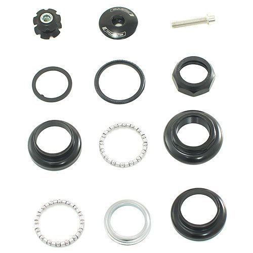 FSA TH-1150W 1" Inch Threaded Traditional Chrome Headset 26.4mm , Black