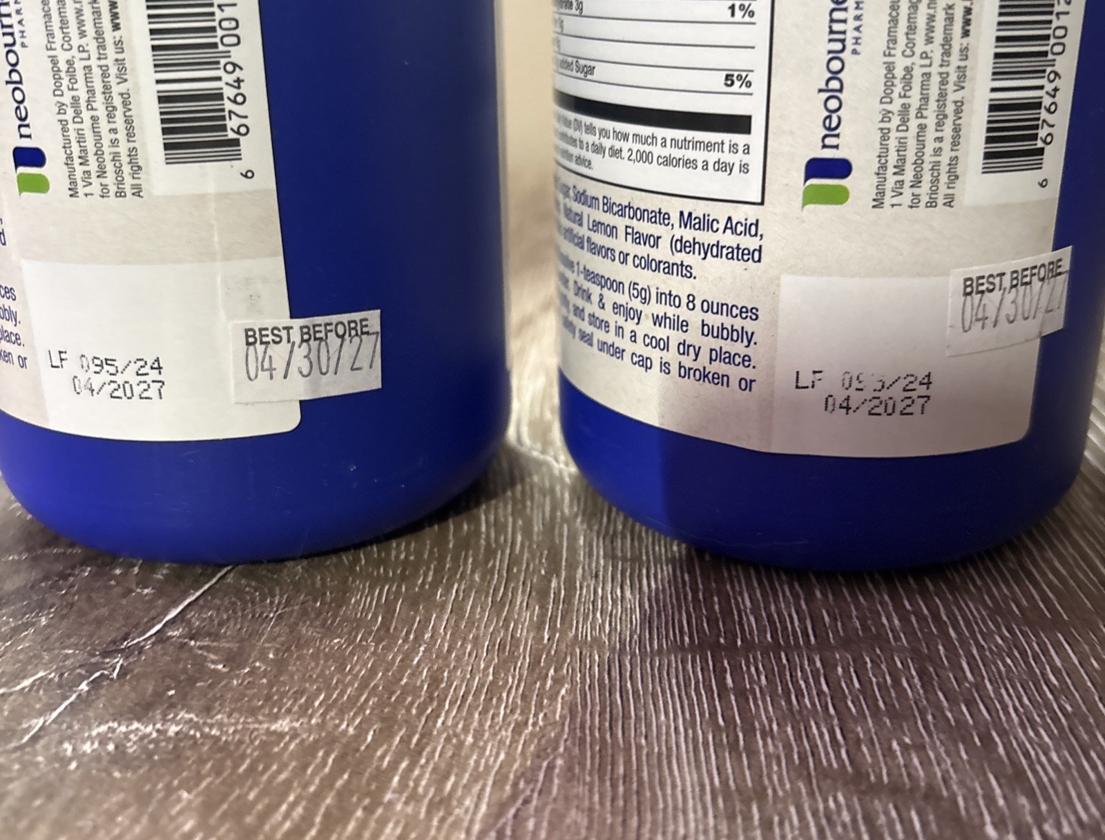 Brioschi Italian Lemon Flavored Effervescent Heartburn Aid, 8.5 Oz - 2 PACK