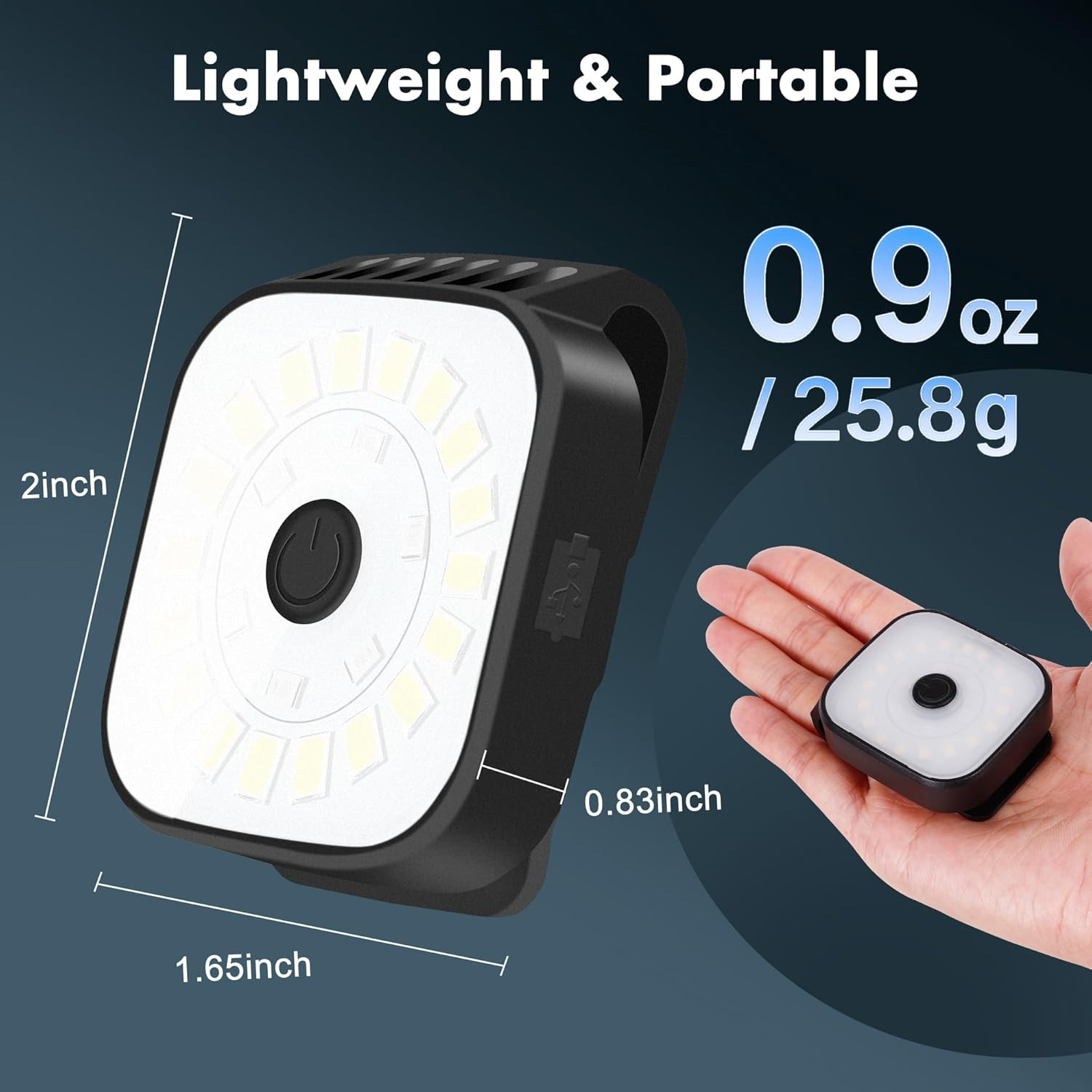 2 Pack Running Lights for Runners - Rechargeable Clip on FlashlightDog Mini Fla