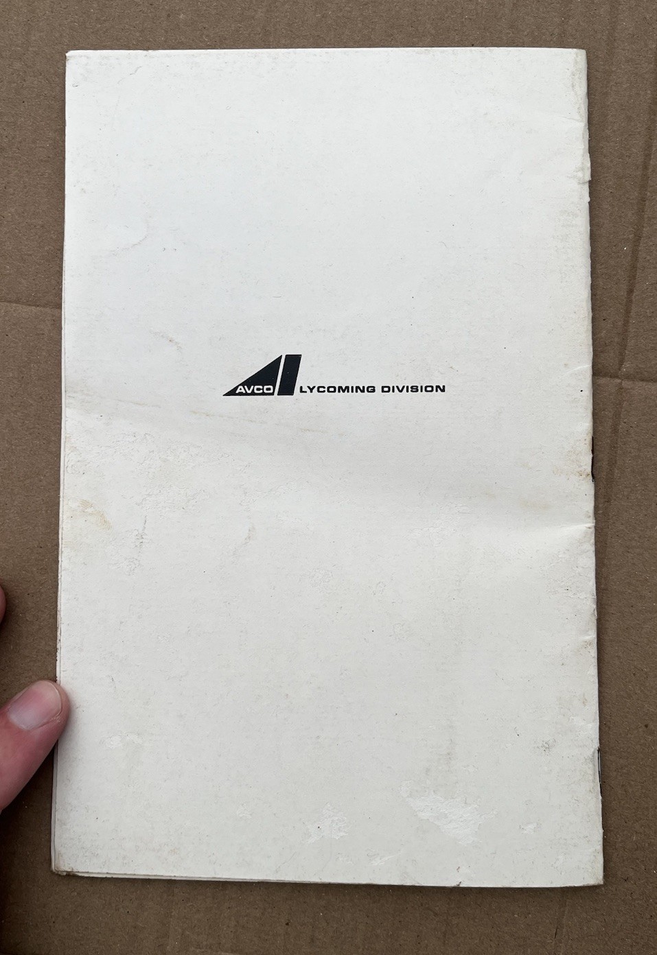 Vintage AVCO LYCOMING "DIRECT DRIVE ENGINE OPERATION" INFORMATION Manual Booklet