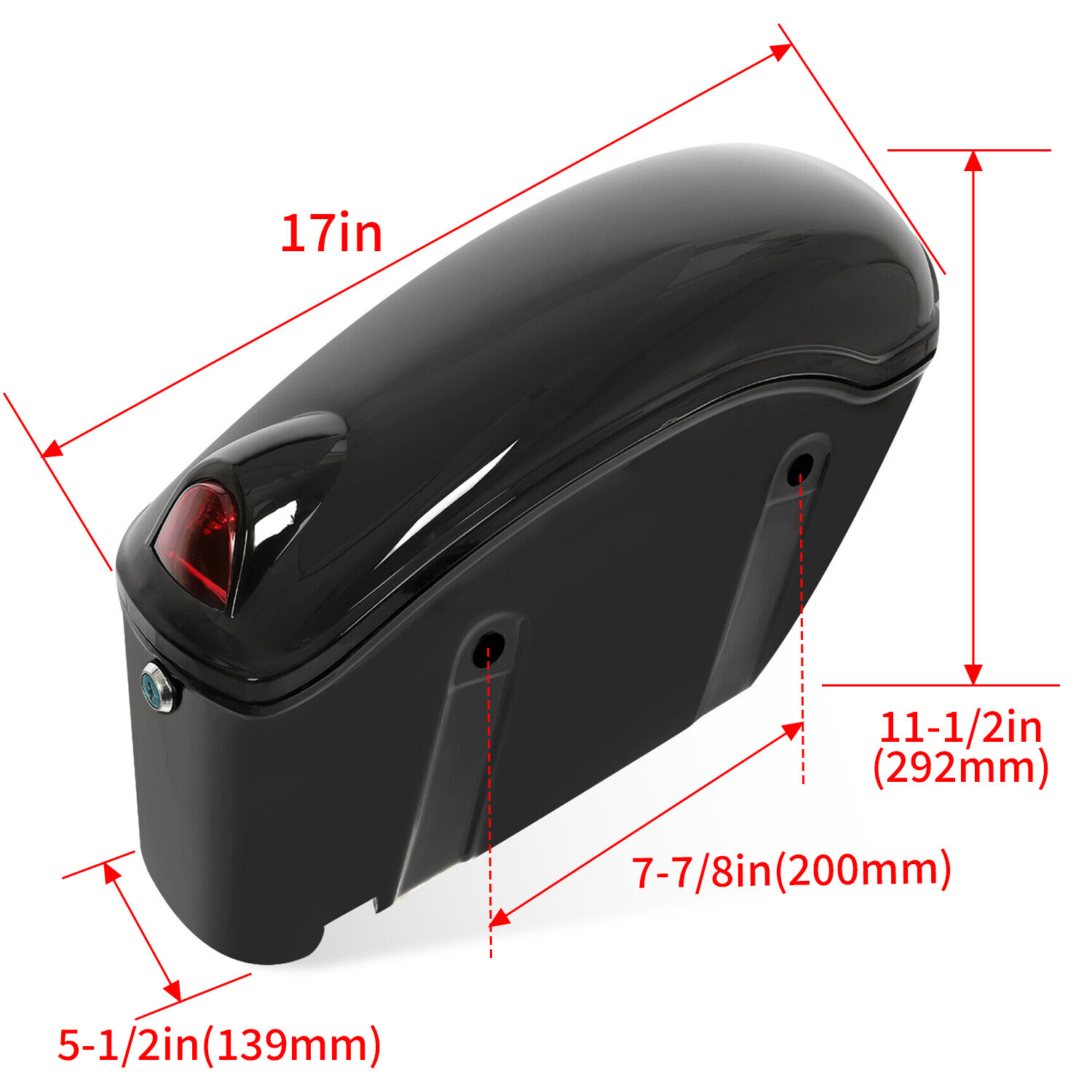 Motorcycle Universal Luggage Hard Saddle Bags For Harley Honda Yamaha Cruiser