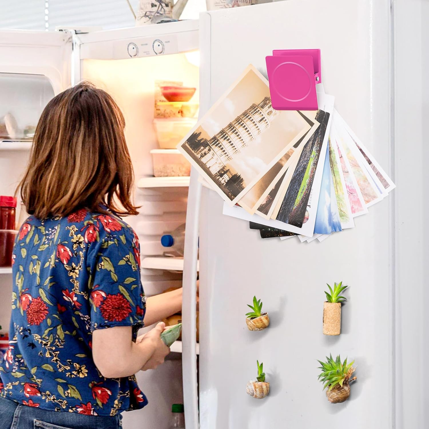 Extra Large Clip Magnets, 4 Pack Coloful Magnetic Clips Heavy Duty, Magnet with