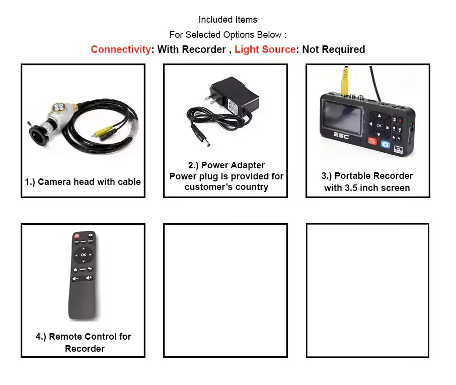 Portable HD Endoscopy Camera with HDMI Medical Recorder for ENT Rigid Endoscope