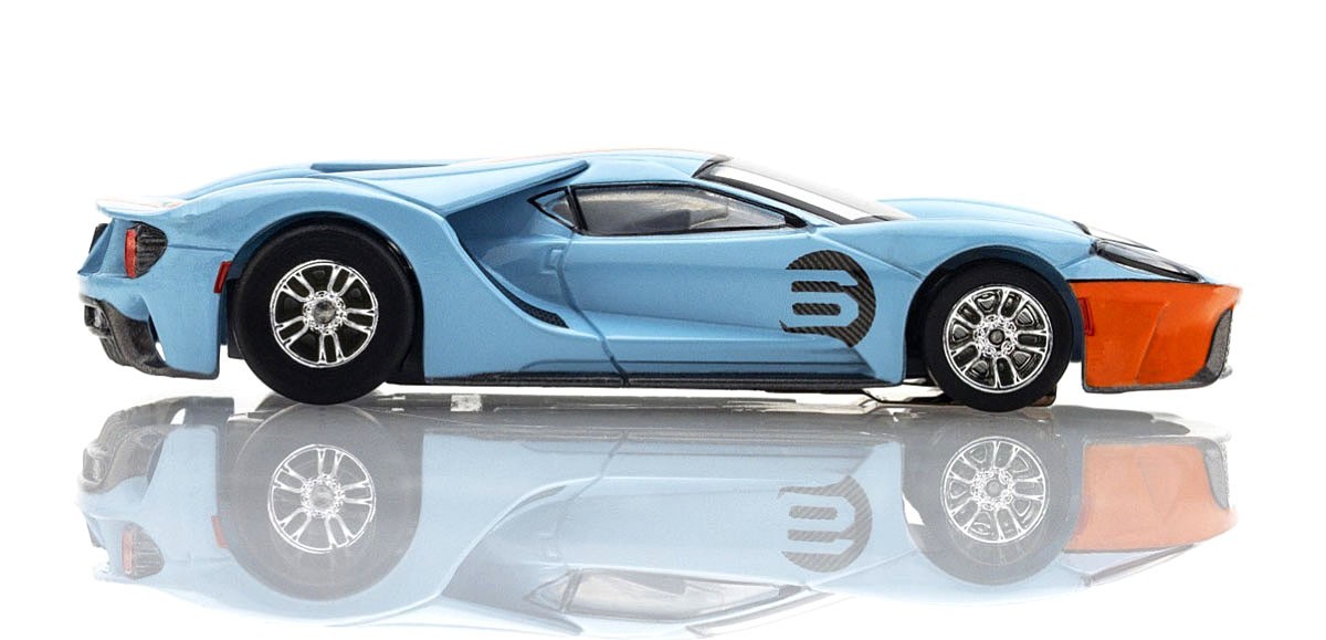 AFX Mega G+ Heritage Ford GT Gulf Paint Job #6 HO Slot Car 22052 - LOOKS GREAT