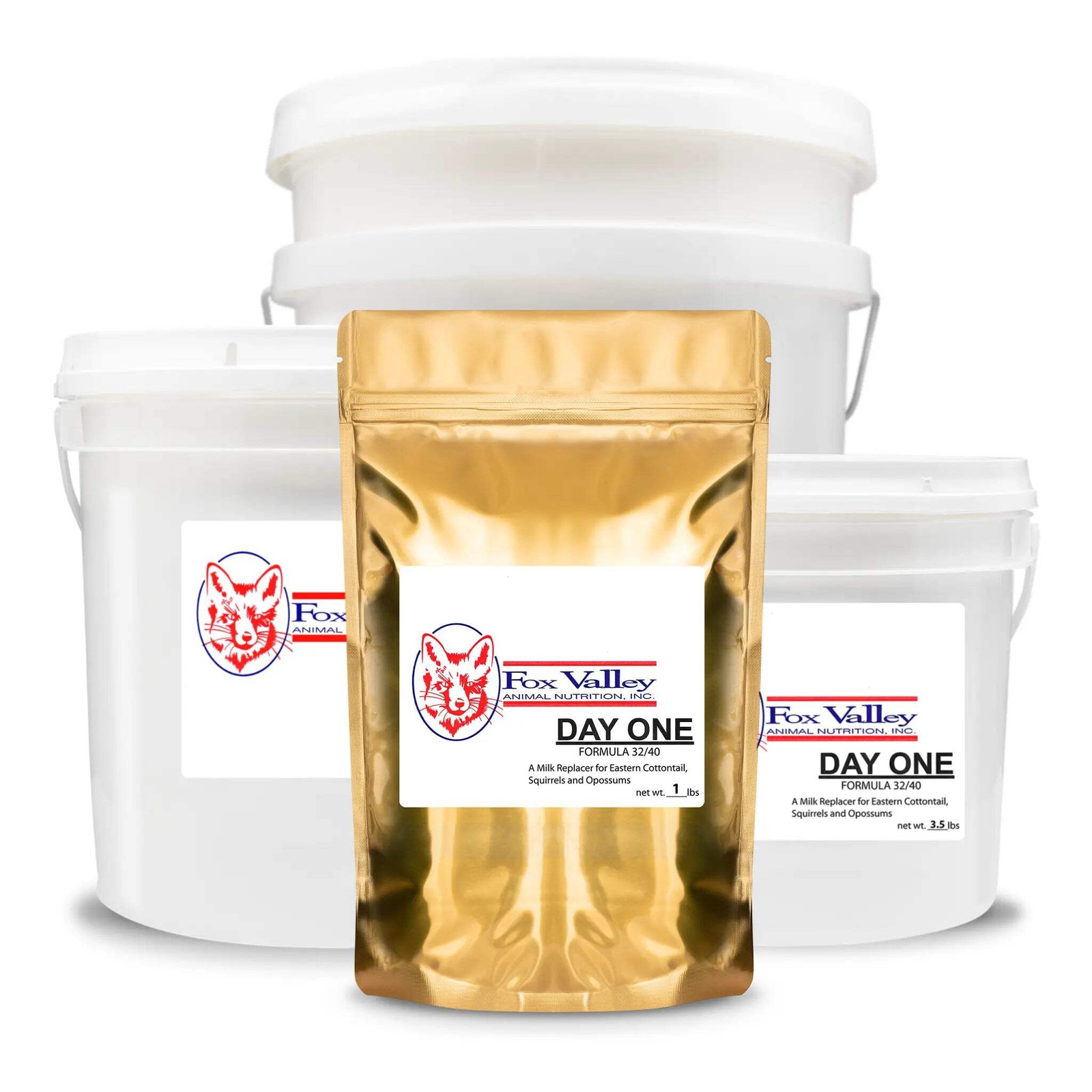 Fox Valley Day-One Formula 32/40 for Baby Squirrels, Opossums, and Rabbits