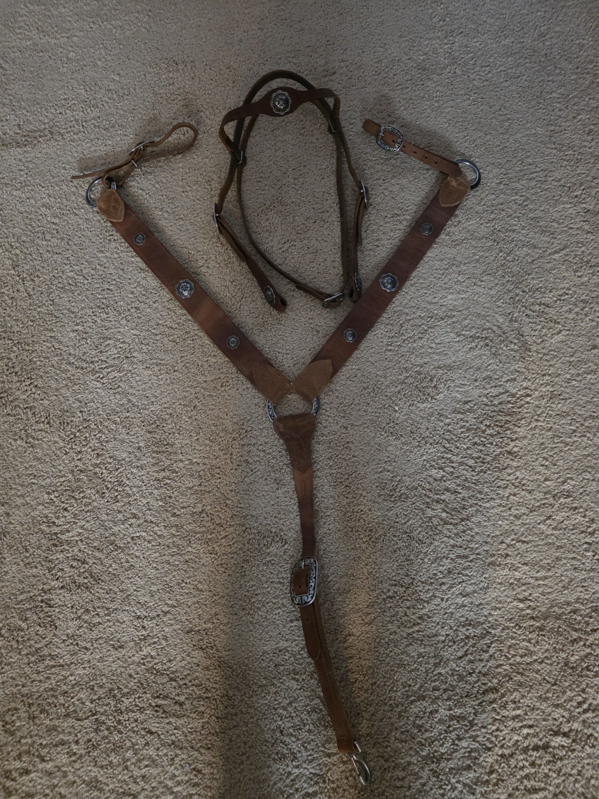 Draft Horse Headstall & Breastcollar Hermann Oak Leather Made In USA!