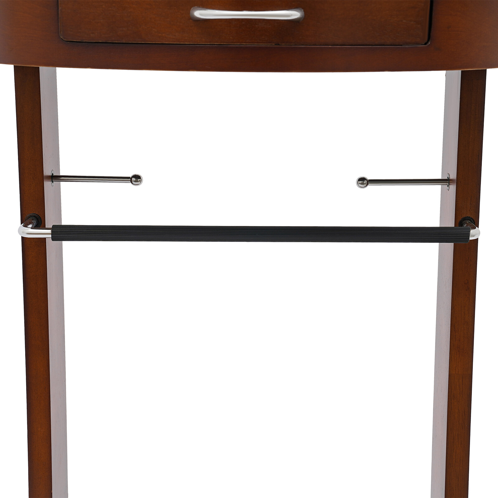 Modern Wood Suit Rack Freestanding Clothing Valet Stand Brown For Home Indoor US