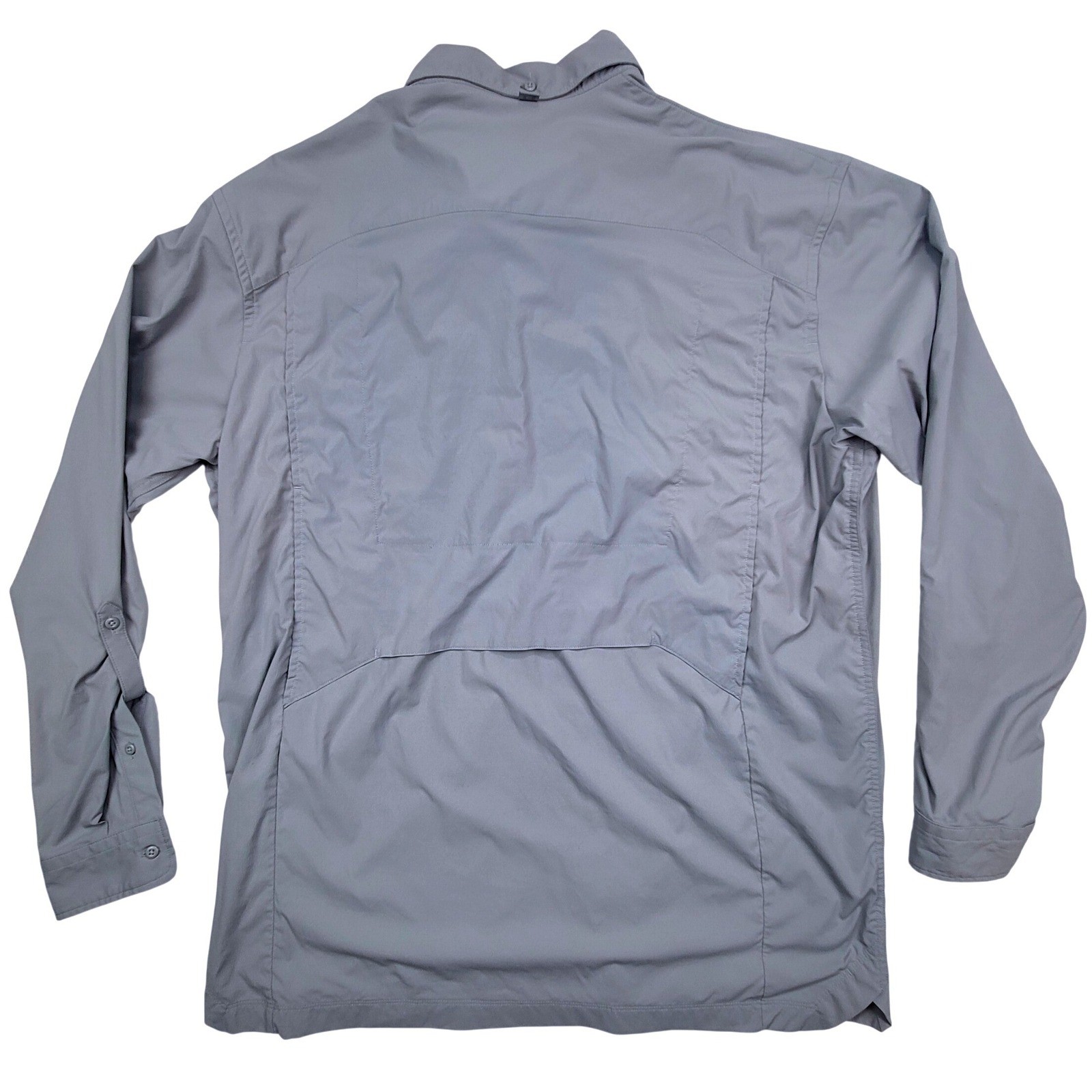 Under Armour Men's Gray HeatGear Long Sleeve Button Up Shirt XL Vented