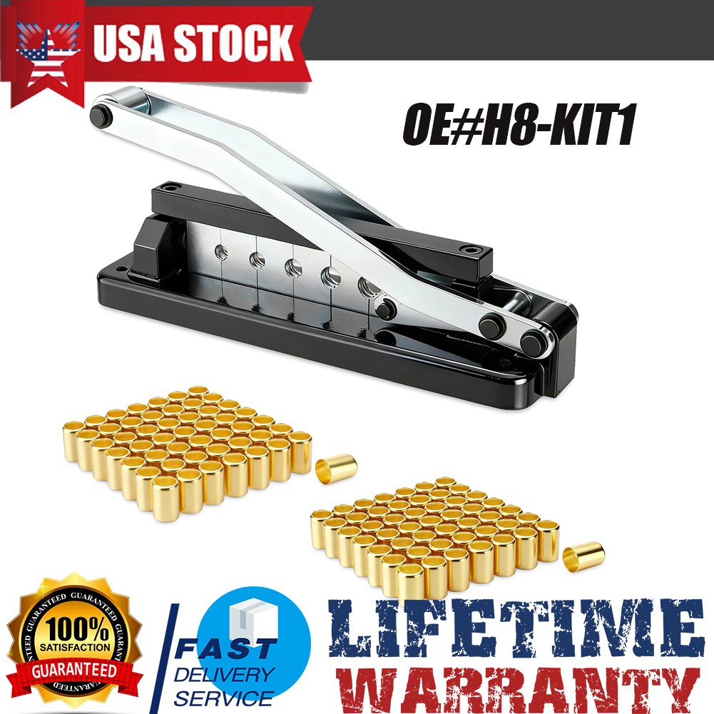 H8-KIT1 Heavy Duty Bench Hose Ferrule Crimper Crimping Tool 5 Dies W100 Ferrule
