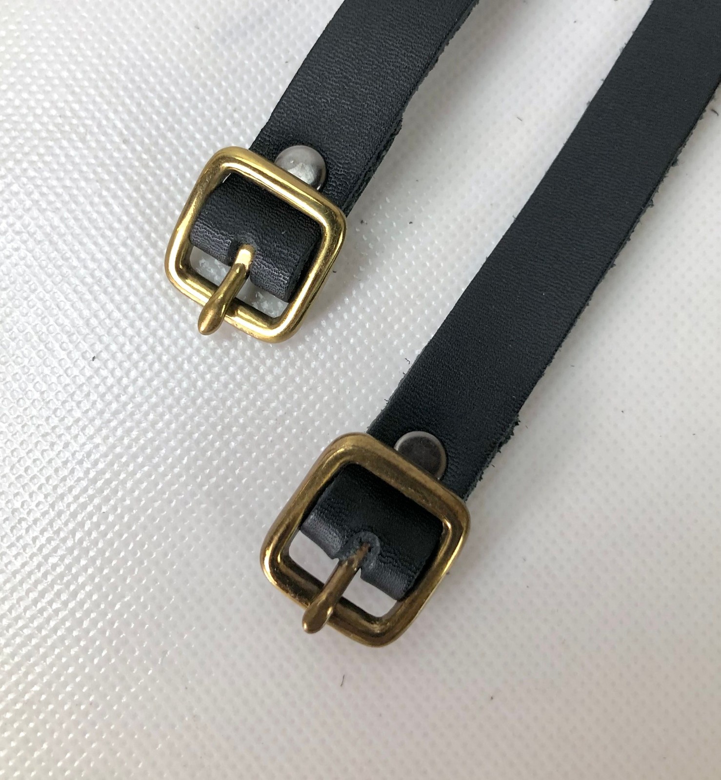 Black Leather Garters - Colonial Period