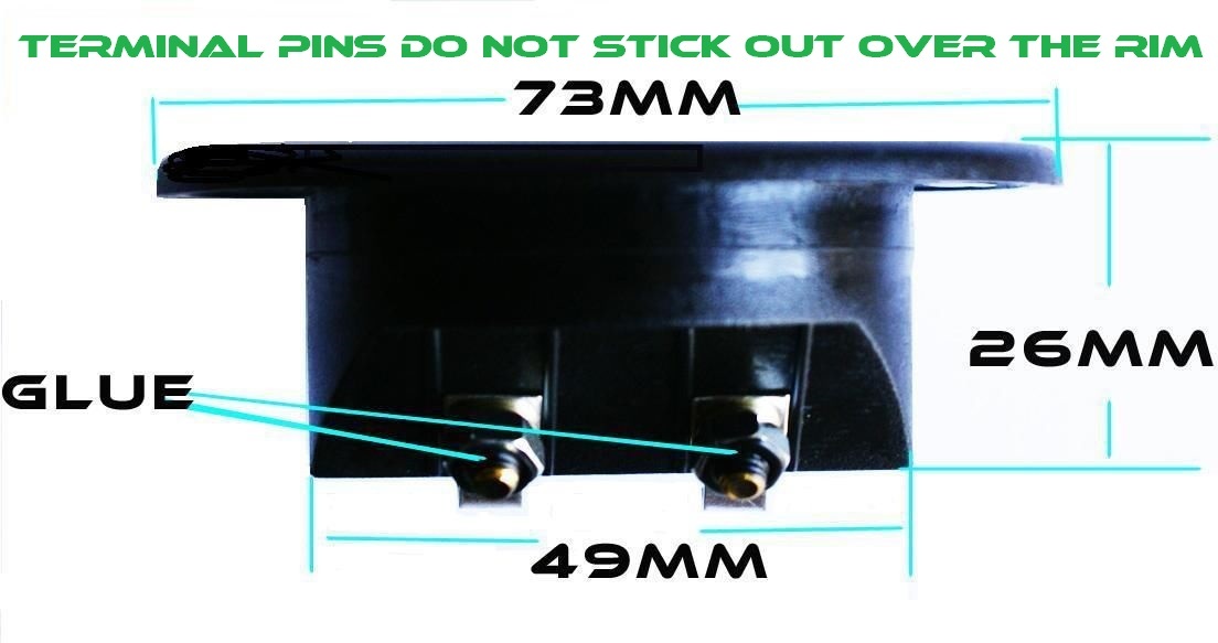SPEAKER BOX TERMINAL ROUND SPRING CUP CONNECTOR SUBWOOFER ENCLOSURE WIRE INSTALL