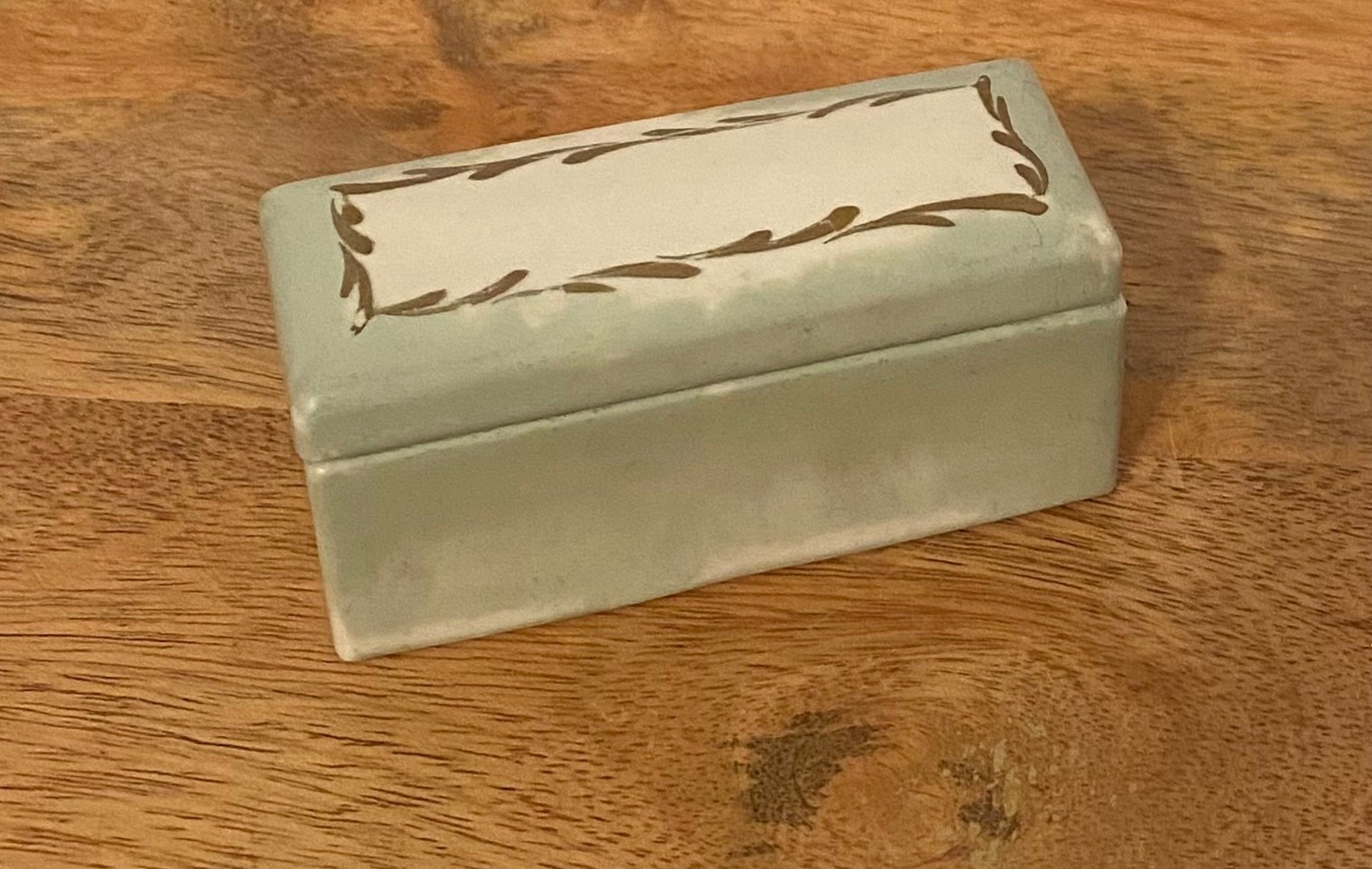 Vintage Elfinware Hand Painted Porcelain Stamp Holder