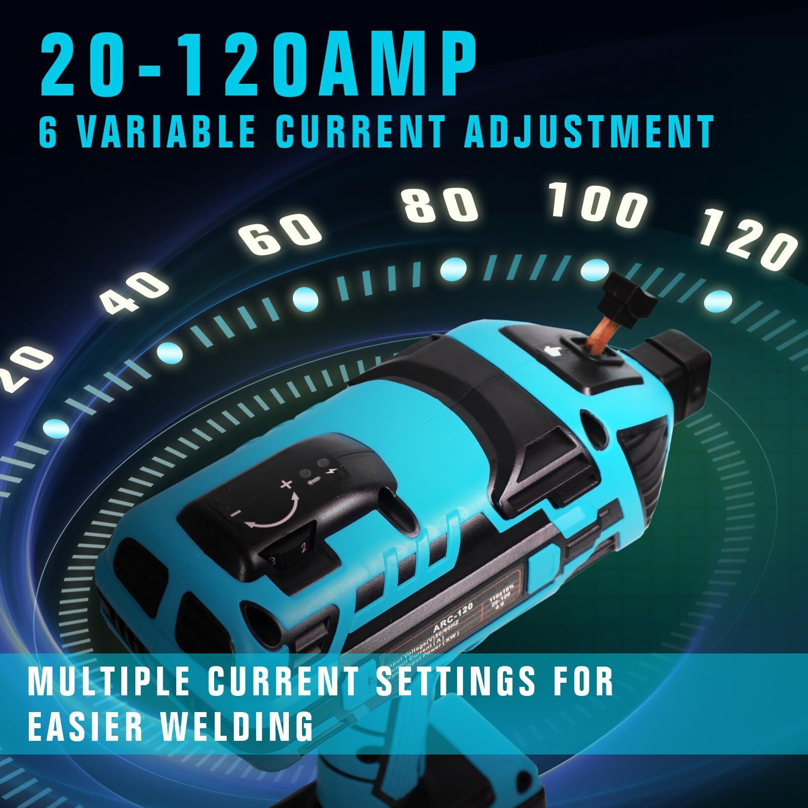 TRQWH 120A Handheld ARC Welder Kit for 1/16"-1/8" Rods 110V Stick Welder Machine