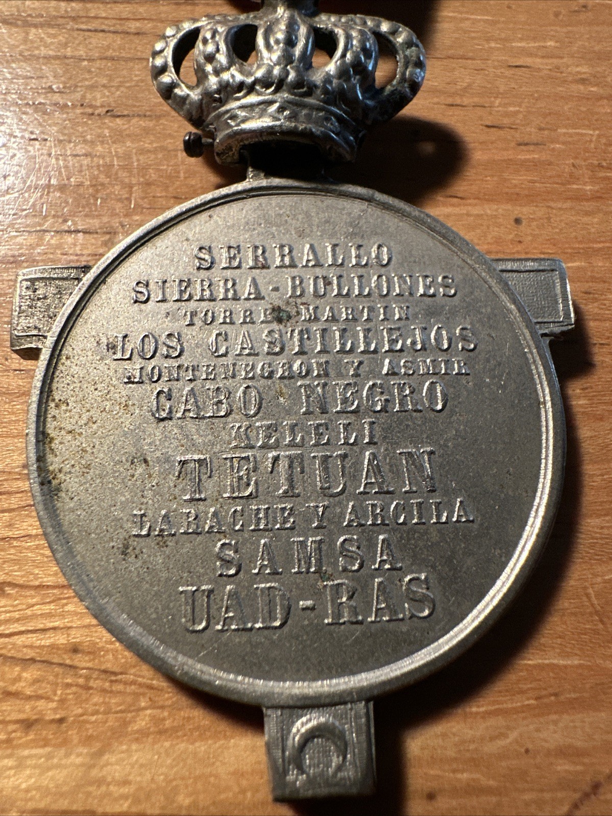 Scarce Spanish Medal Of Africa 1860 , Silver Multi Piece Construction