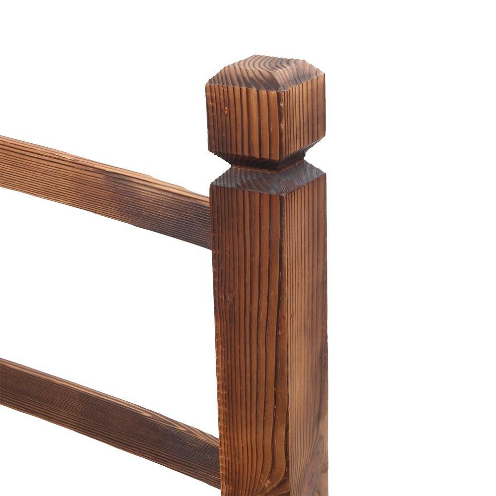 5ft Wooden Bridge Stained Decorative Solid Wood Courtyard Outdoor Garden Stable