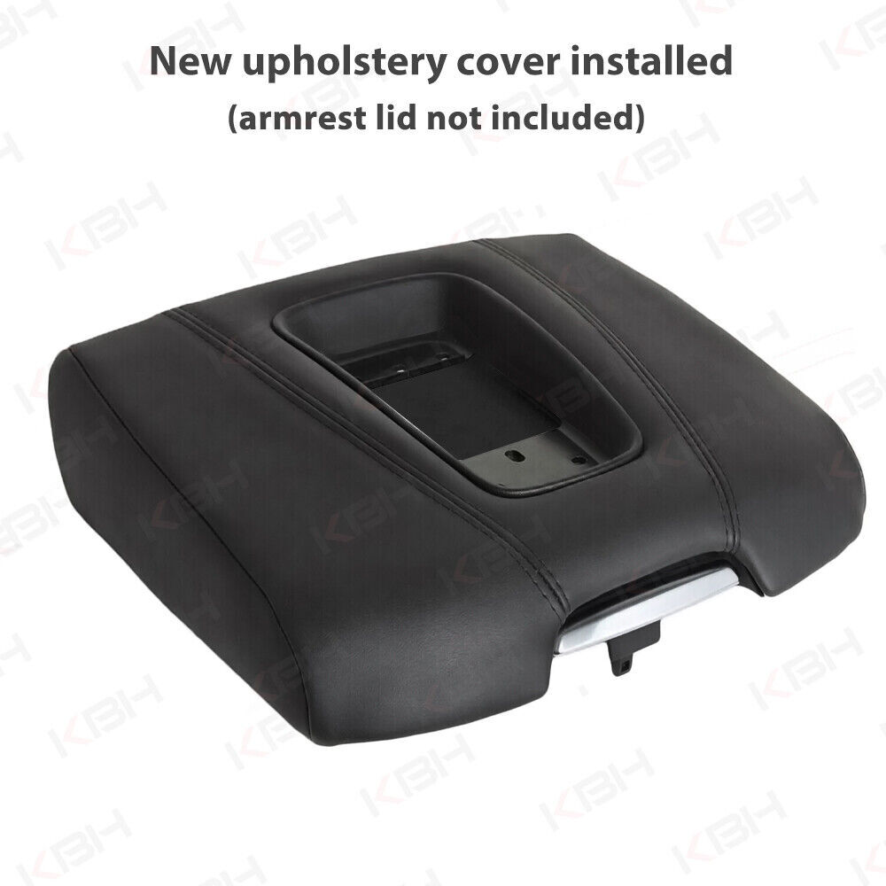 Fits 2015-2020 Cadillac Escalade Center Console Lid Armrest Leather Cover Black