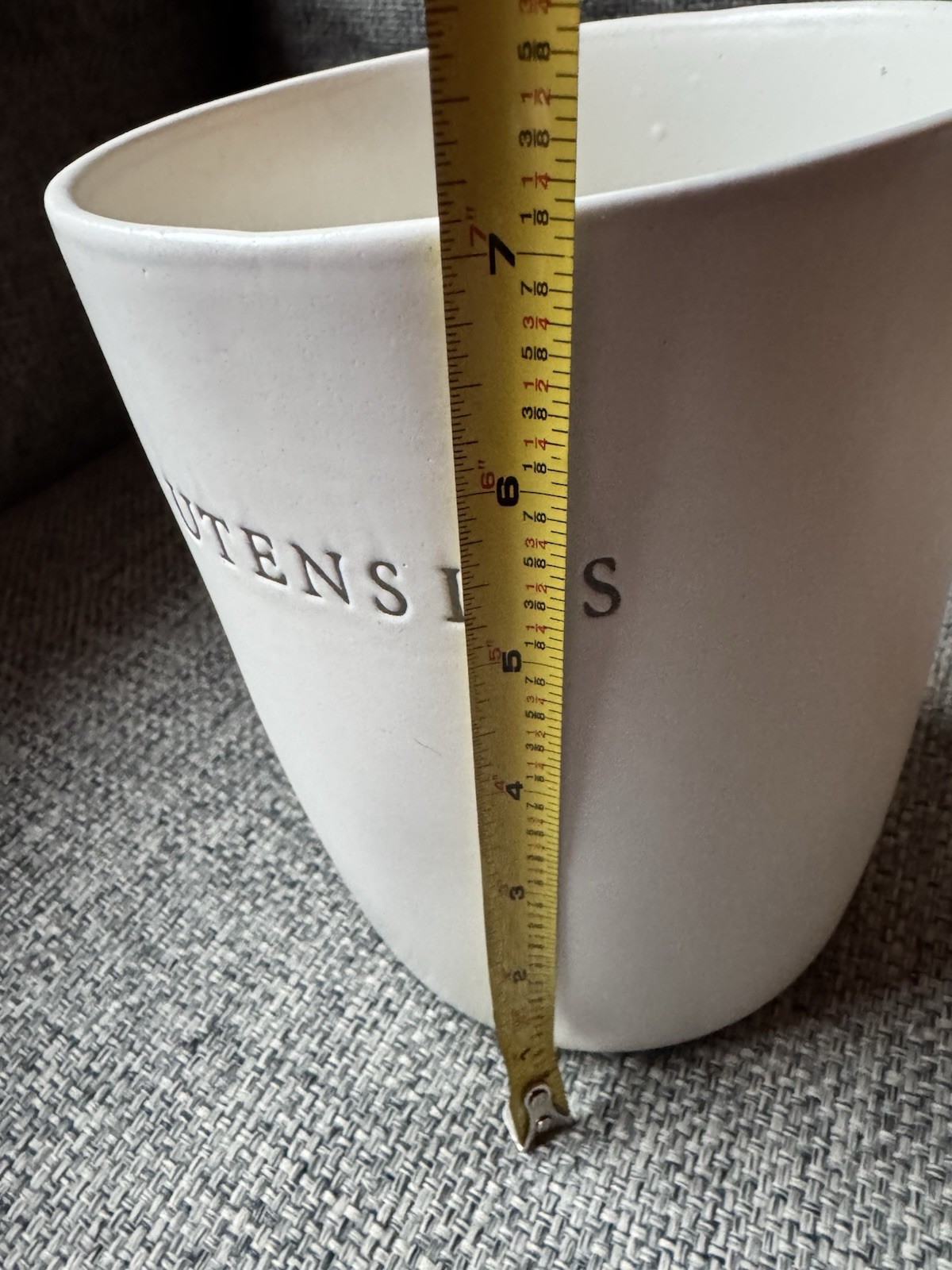 Hearth and Hand with Magnolia Cream Stoneware Utensils Holder/Canister/Crock