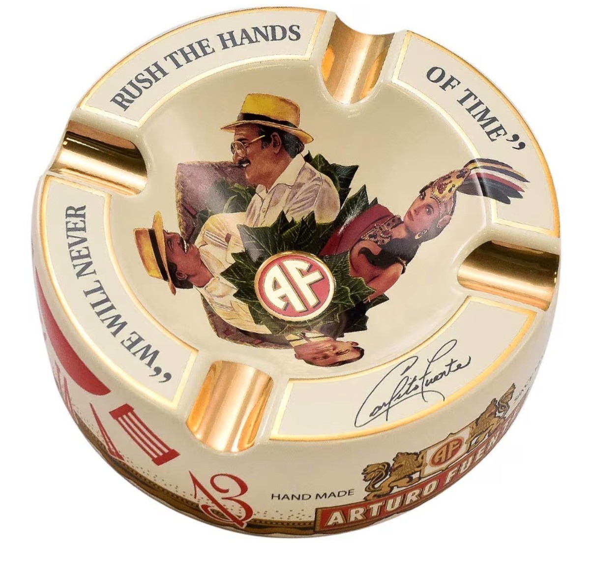 Arturo Fuente Ceramic Cigar Ashtray - Cream