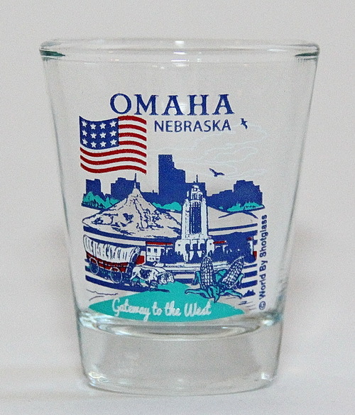 OMAHA NEBRASKA GREAT AMERICAN CITIES COLLECTION SHOT GLASS SHOTGLASS