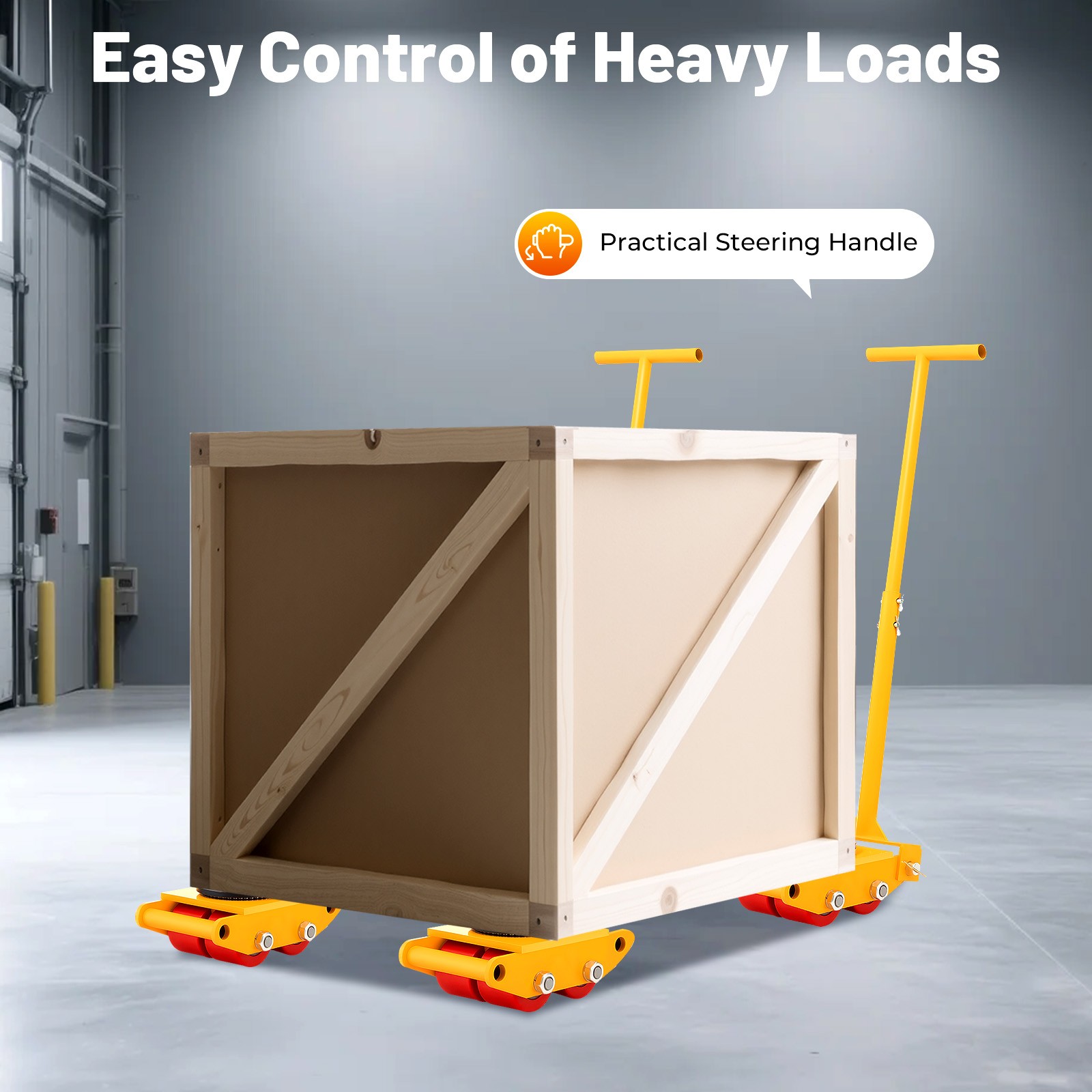 4X 6T Machinery Skate Dolly Heavy Duty Industrial Moving Equipment Mover Rollers