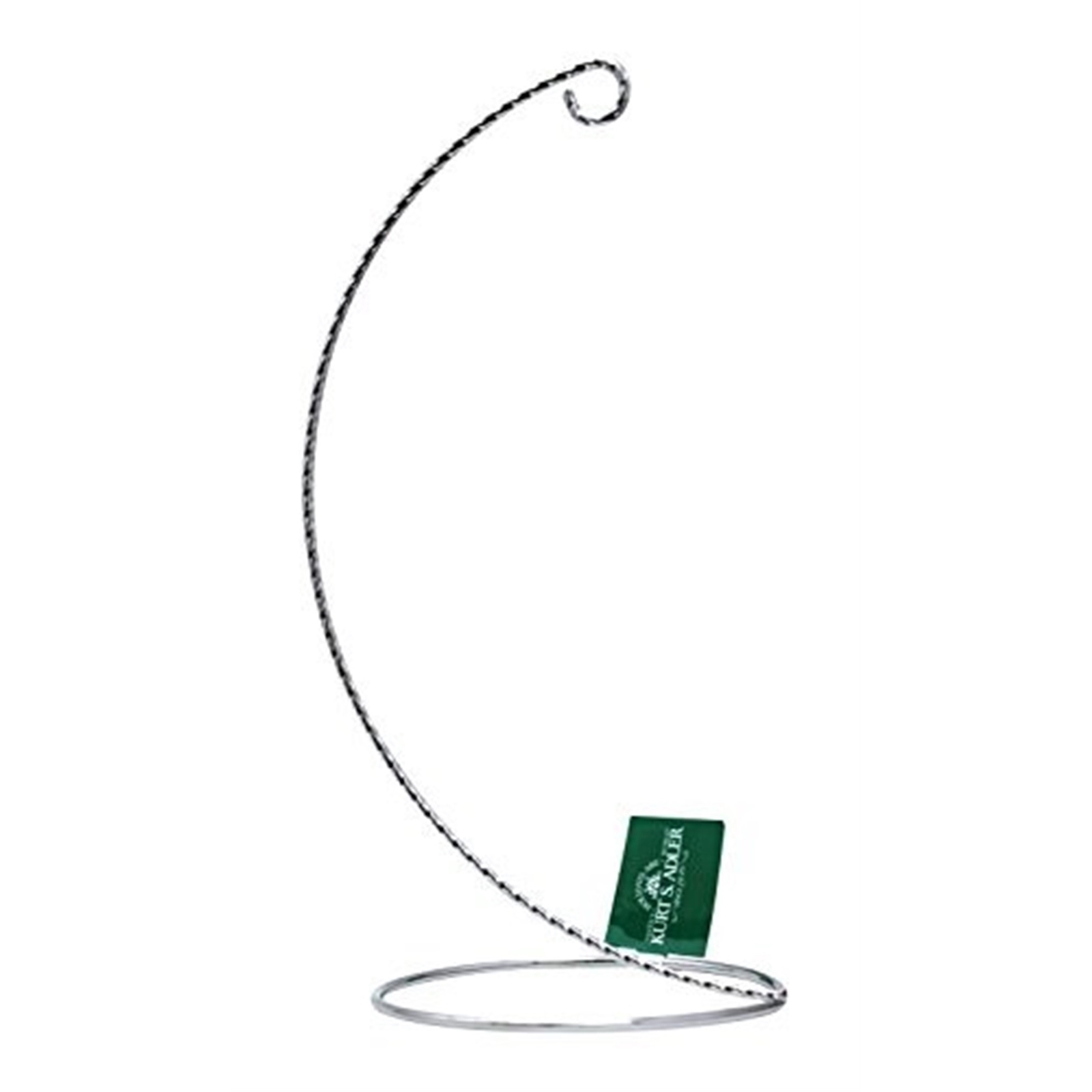 Kurt Adler (#W1172S) Twisted Silver Metal Ornament Stand, Silver 8"