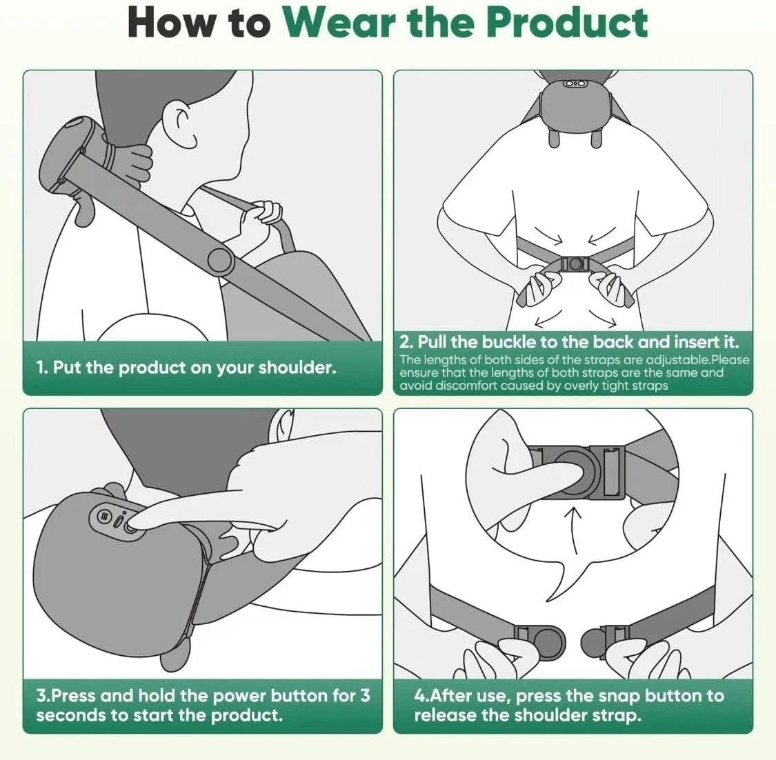 Electric Neck & Shoulder Massager with Heat Shiatsu 4D Kneading Pain Relief USA