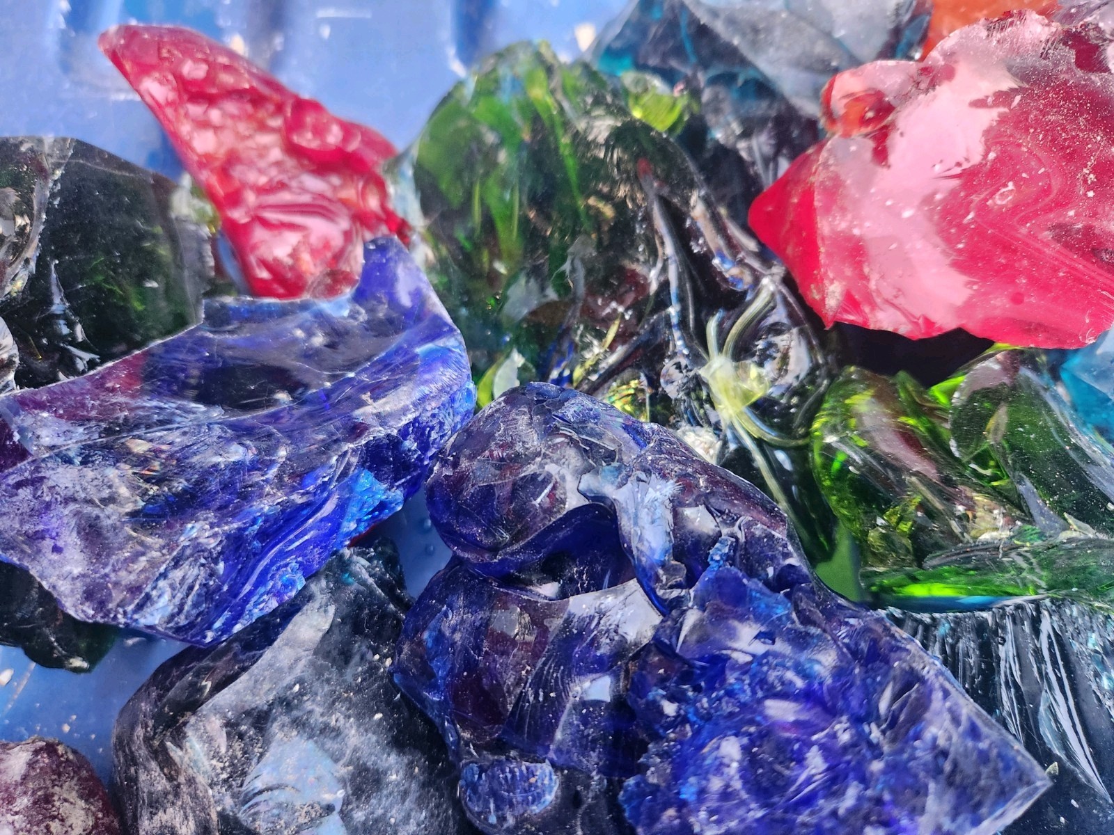 5 Pounds BLENKO CULLET SLAG GLASS Rain Chains, Mosaics, Landscaping, Art Project