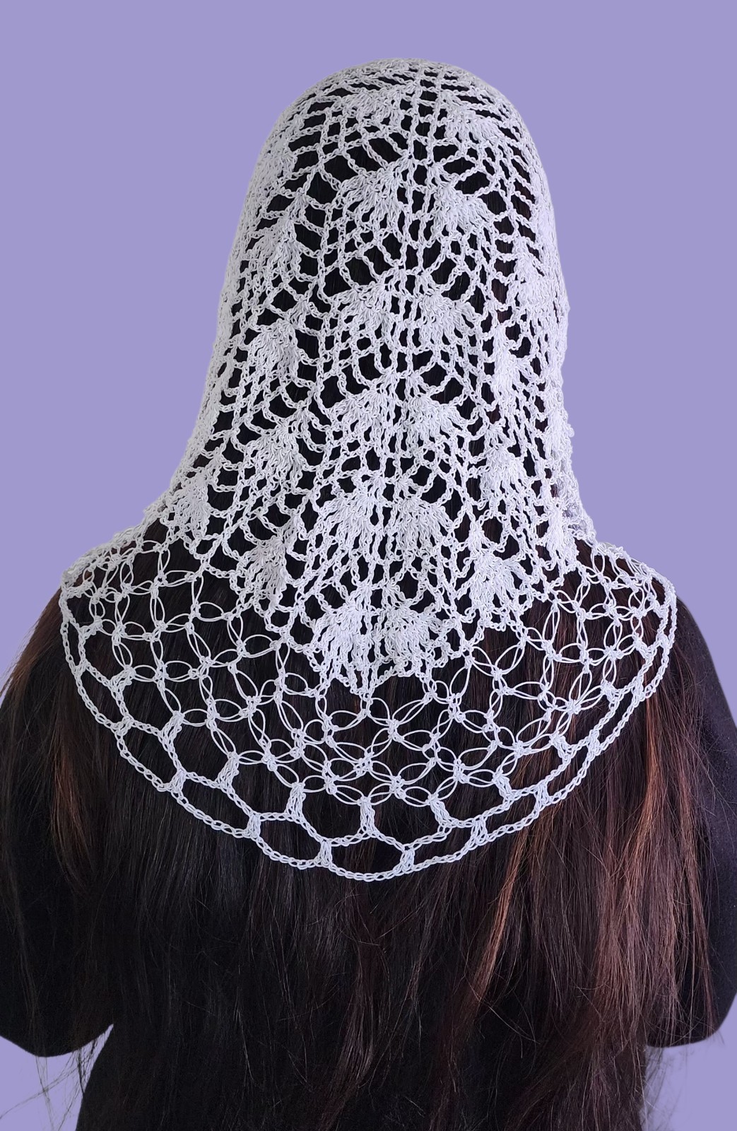 Velo , Mantelina a crochet Ideal para la Iglesia color Blanco Size  Mediana