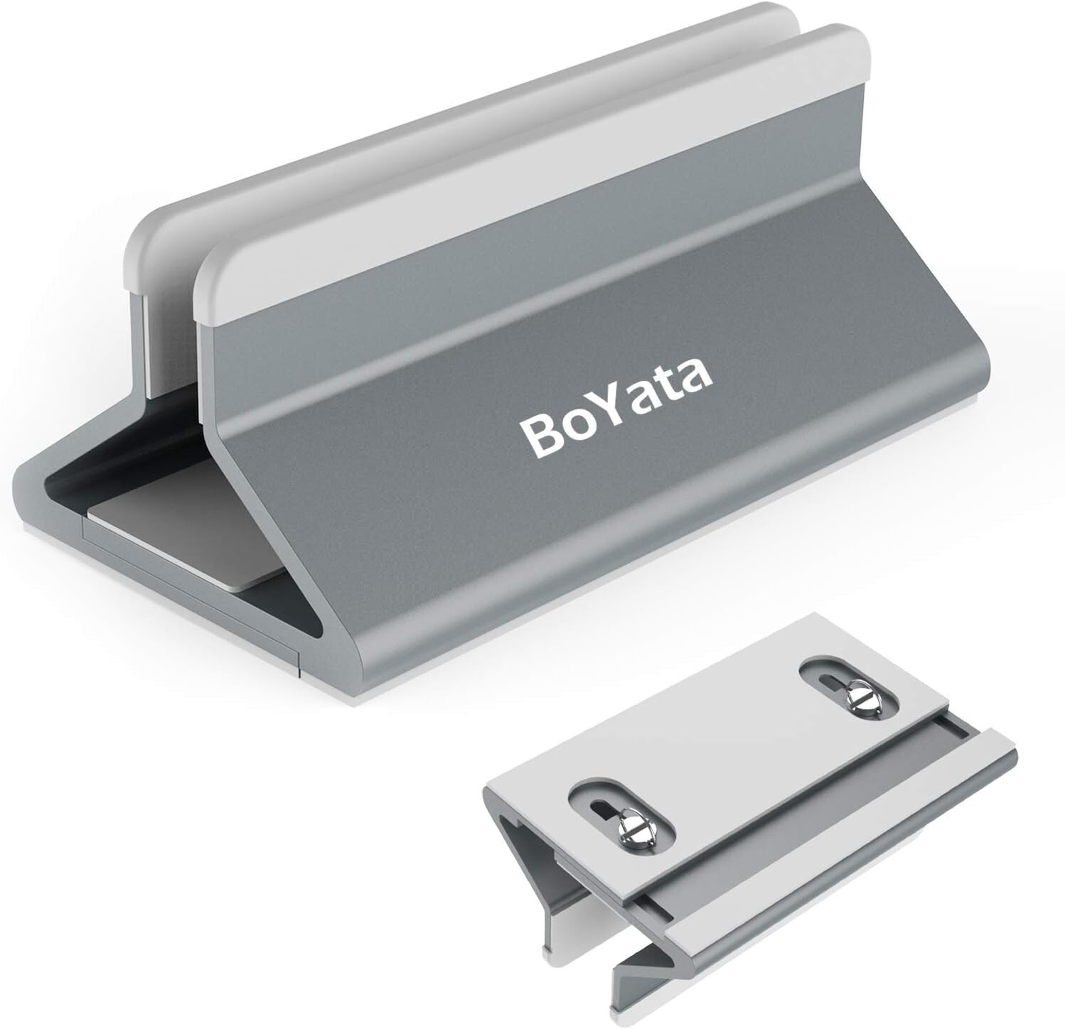 Vertical Aluminum Laptop Holder Desktop Stand with Adjustable Dock, 3 COLOR