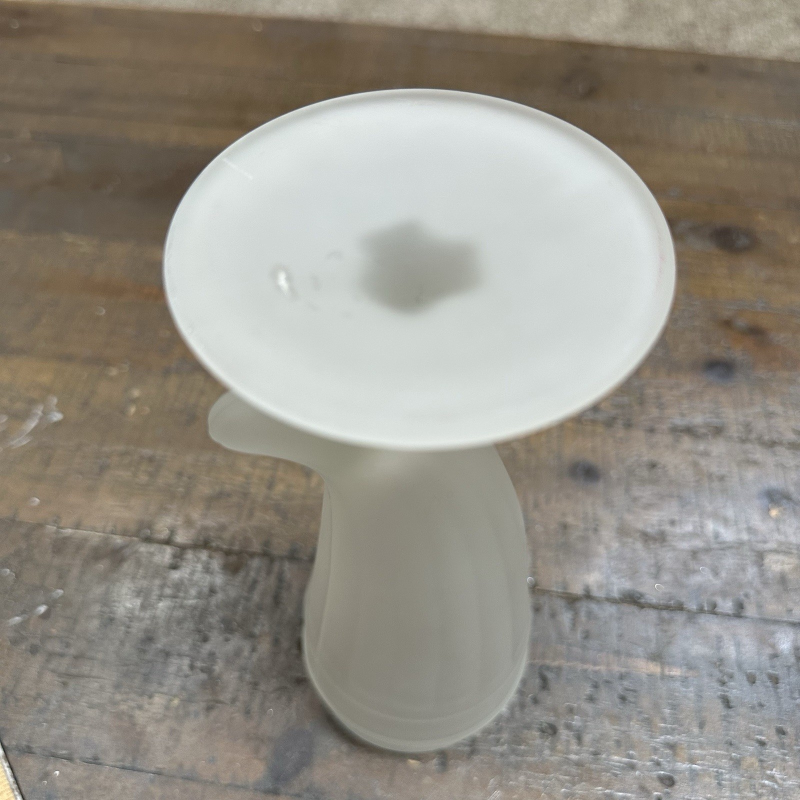 Set of 2 Frosted Glass Viking Horn Mugs Footed Goblet Style Horn Cups 8” Tall