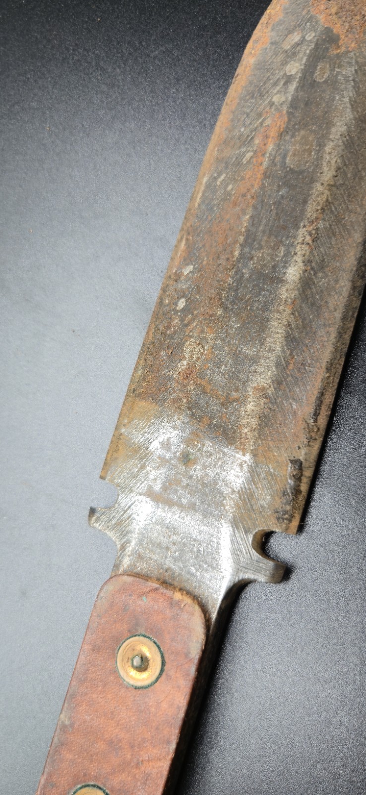 Antique Knife with Leather Sheath WWII Era Vintage Military Collectible