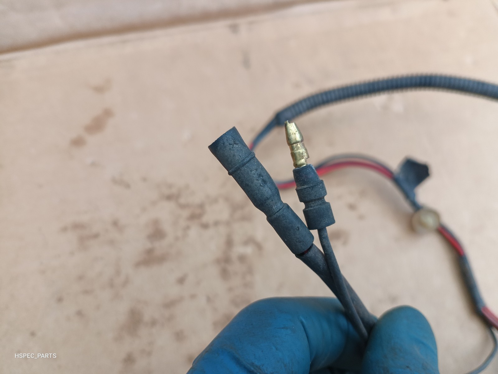 88-91 CIVIC CRX OEM rear license plate light CUT wire harness CONNECTOR BOTH